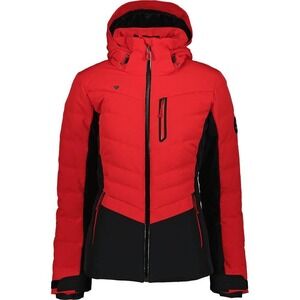 Obermeyer Cosima Down Jacket Women's Size 10 Red/Black NWT